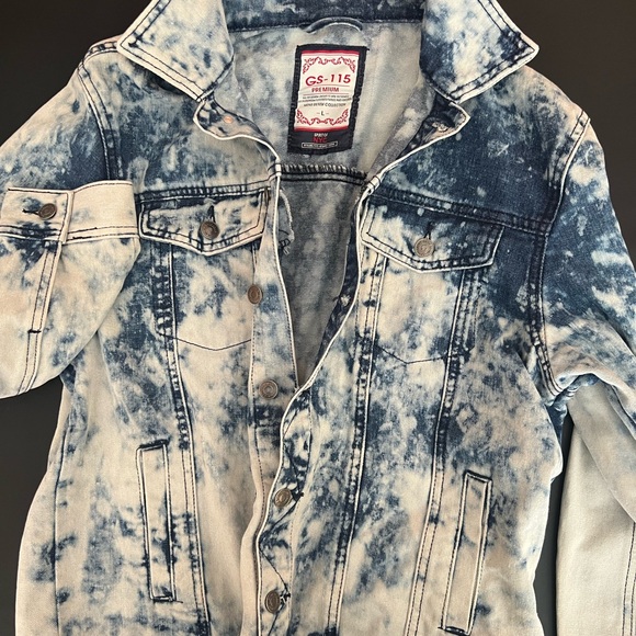 Mens blue stone washed jacket. New. Never worn. - Picture 5 of 5